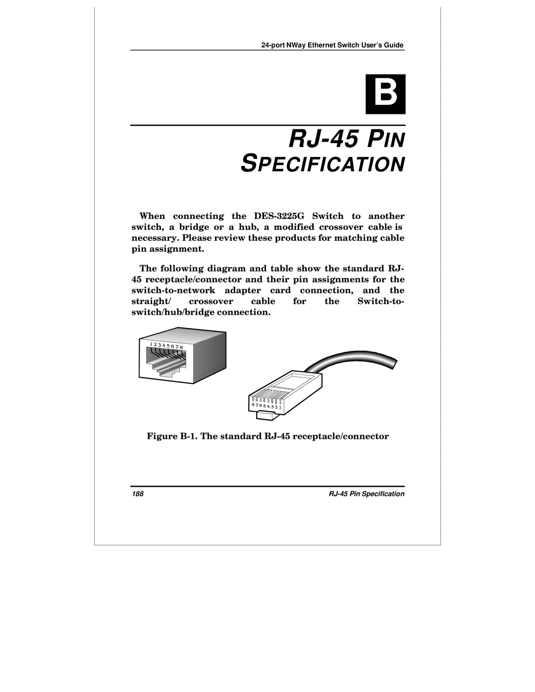 D-Link DES-3225GF manual RJ-45 PIN 