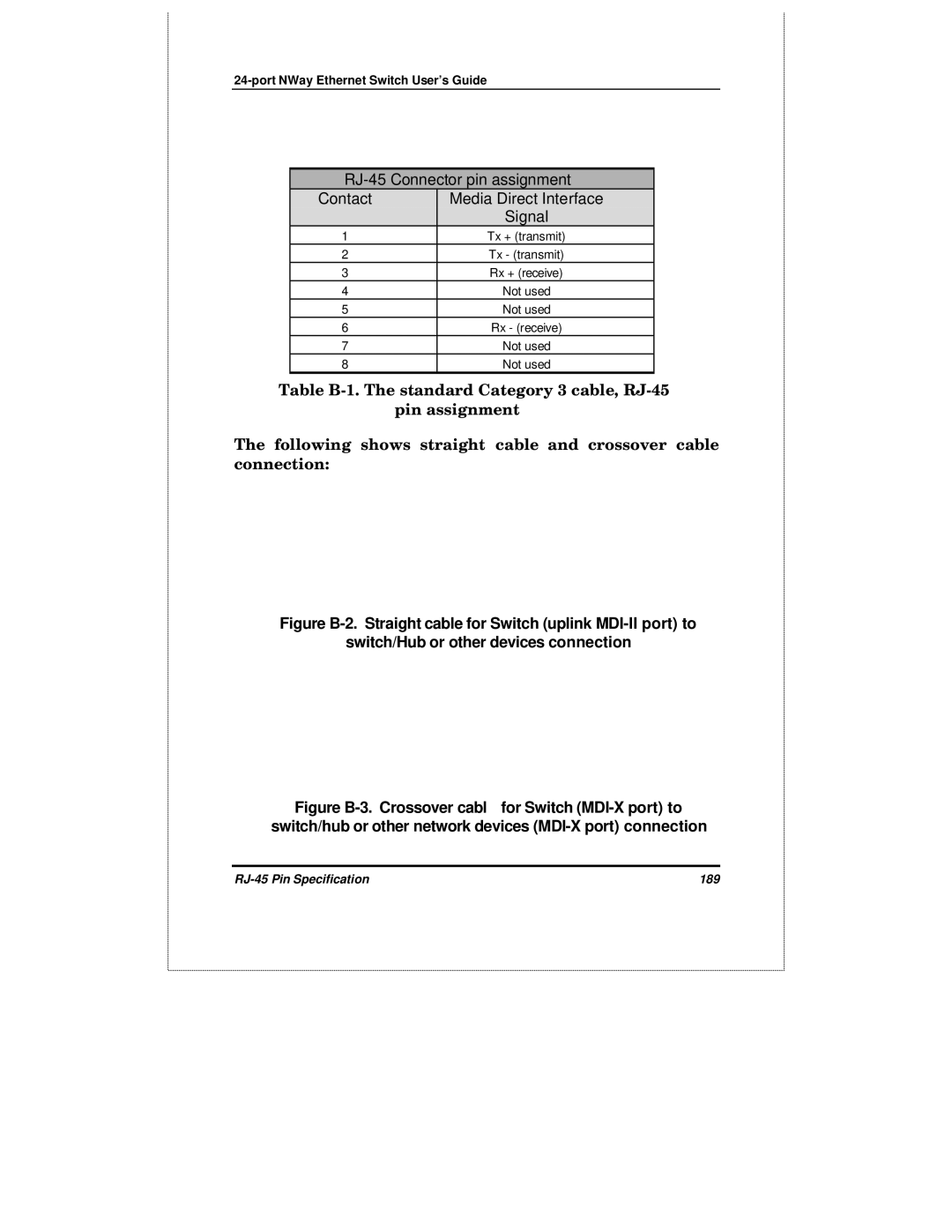 D-Link DES-3225GF manual Figure B-3. Crossover cabl 