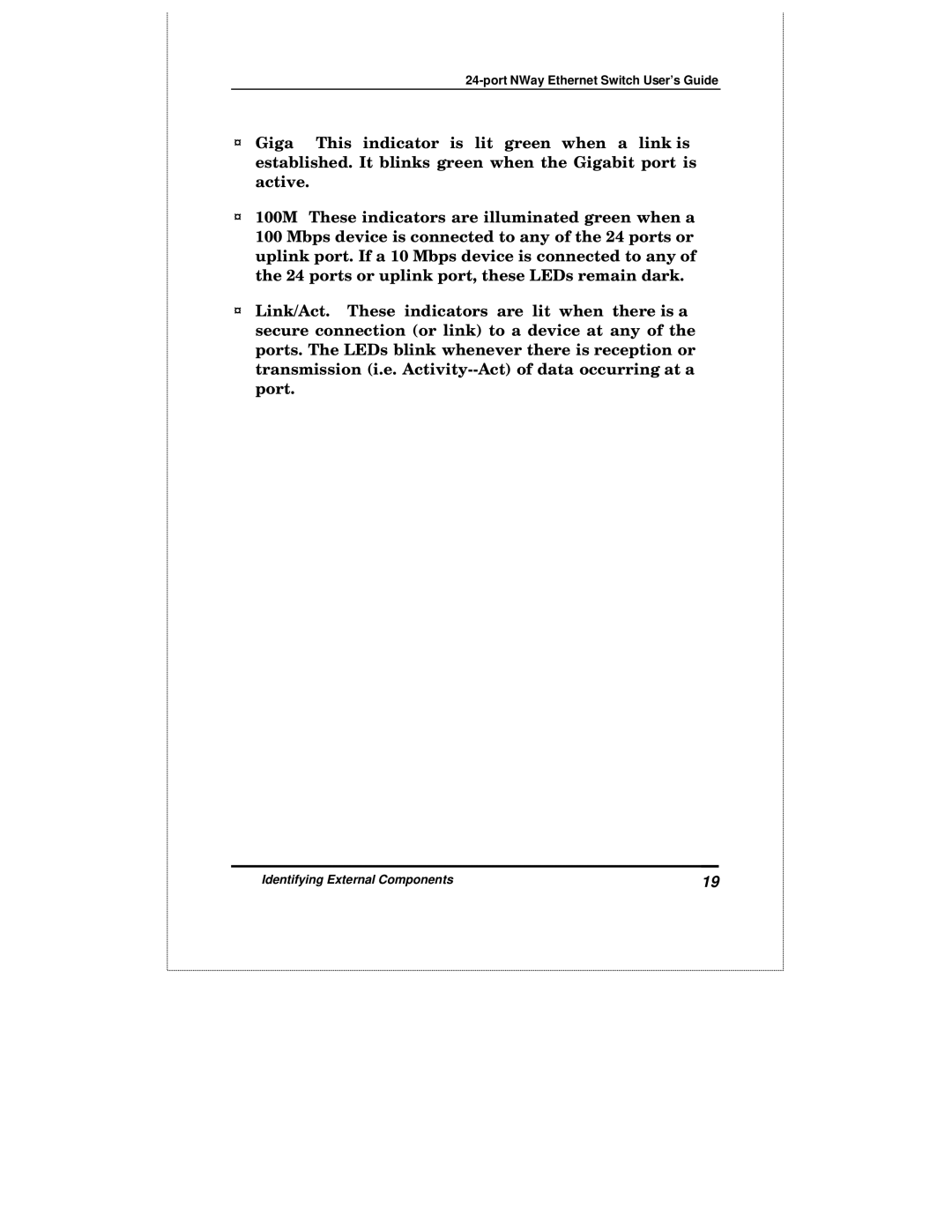 D-Link DES-3225GF manual Identifying External Components 