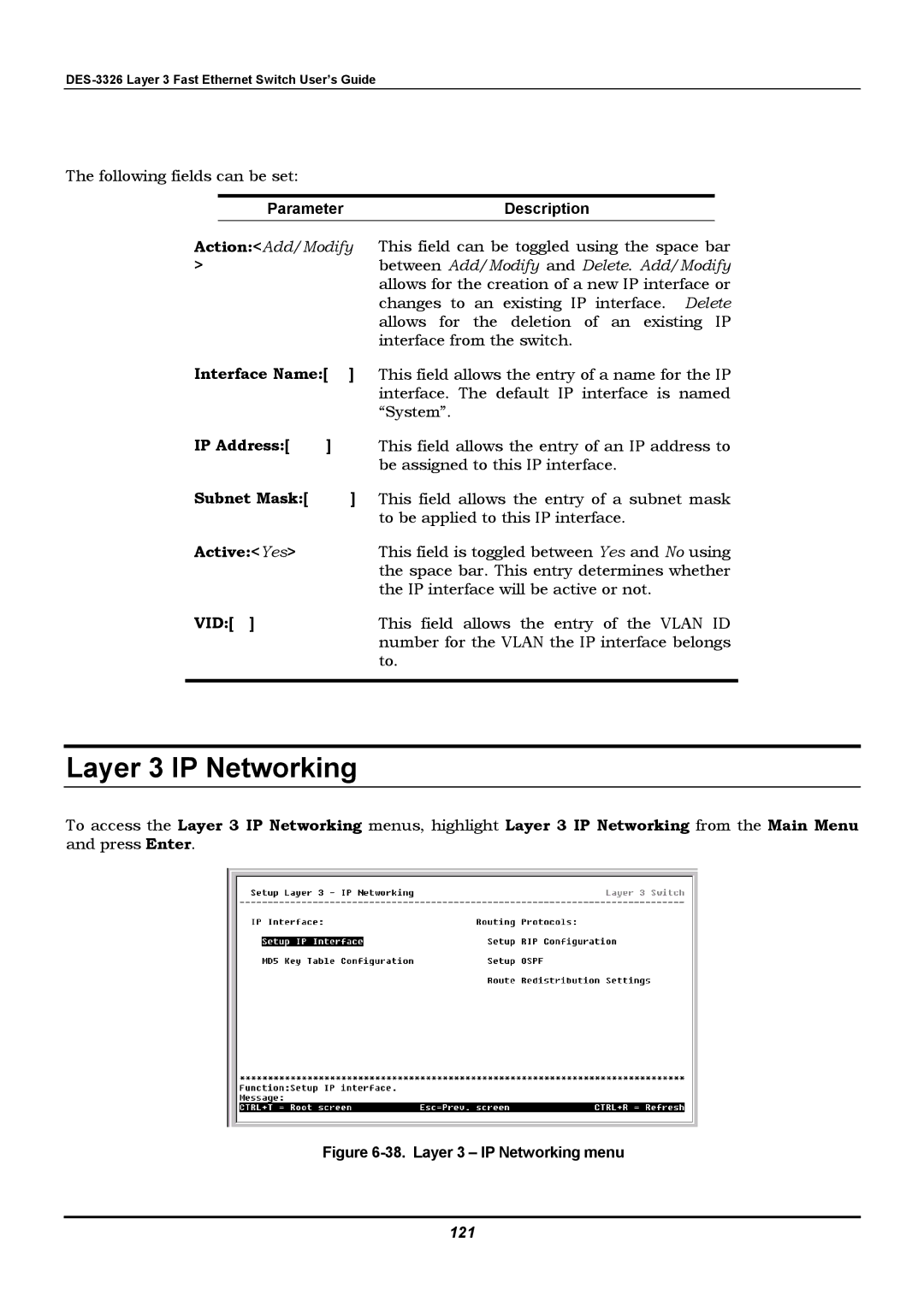 D-Link DES-3326 manual Layer 3 IP Networking 