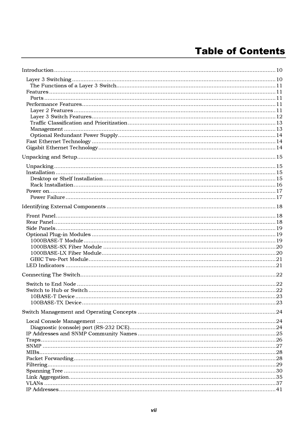 D-Link DES-3326 manual Table of Contents 