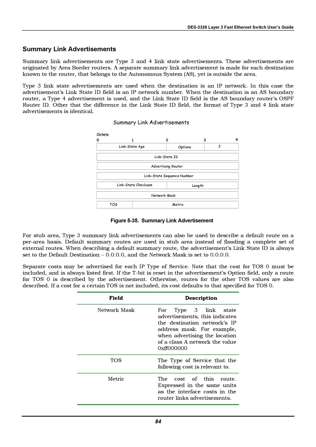 D-Link DES-3326 manual Summary Link Advertisements 