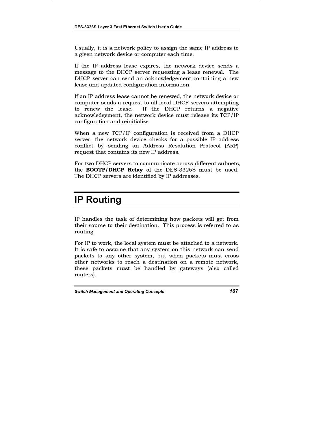 D-Link DES-3326S manual IP Routing, 107 