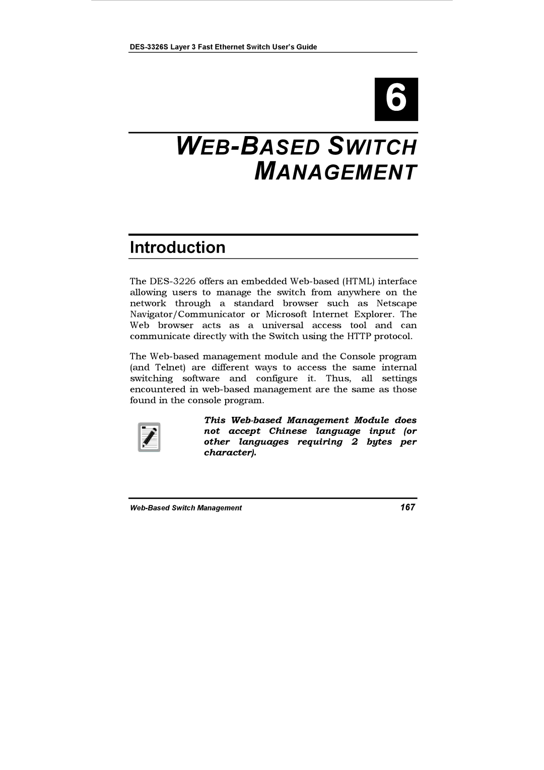 D-Link DES-3326S manual Introduction, 167 