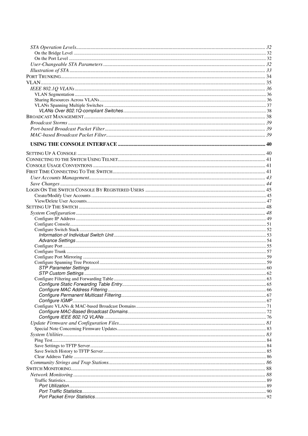 D-Link DES-3624 manual Using the Console Interface 