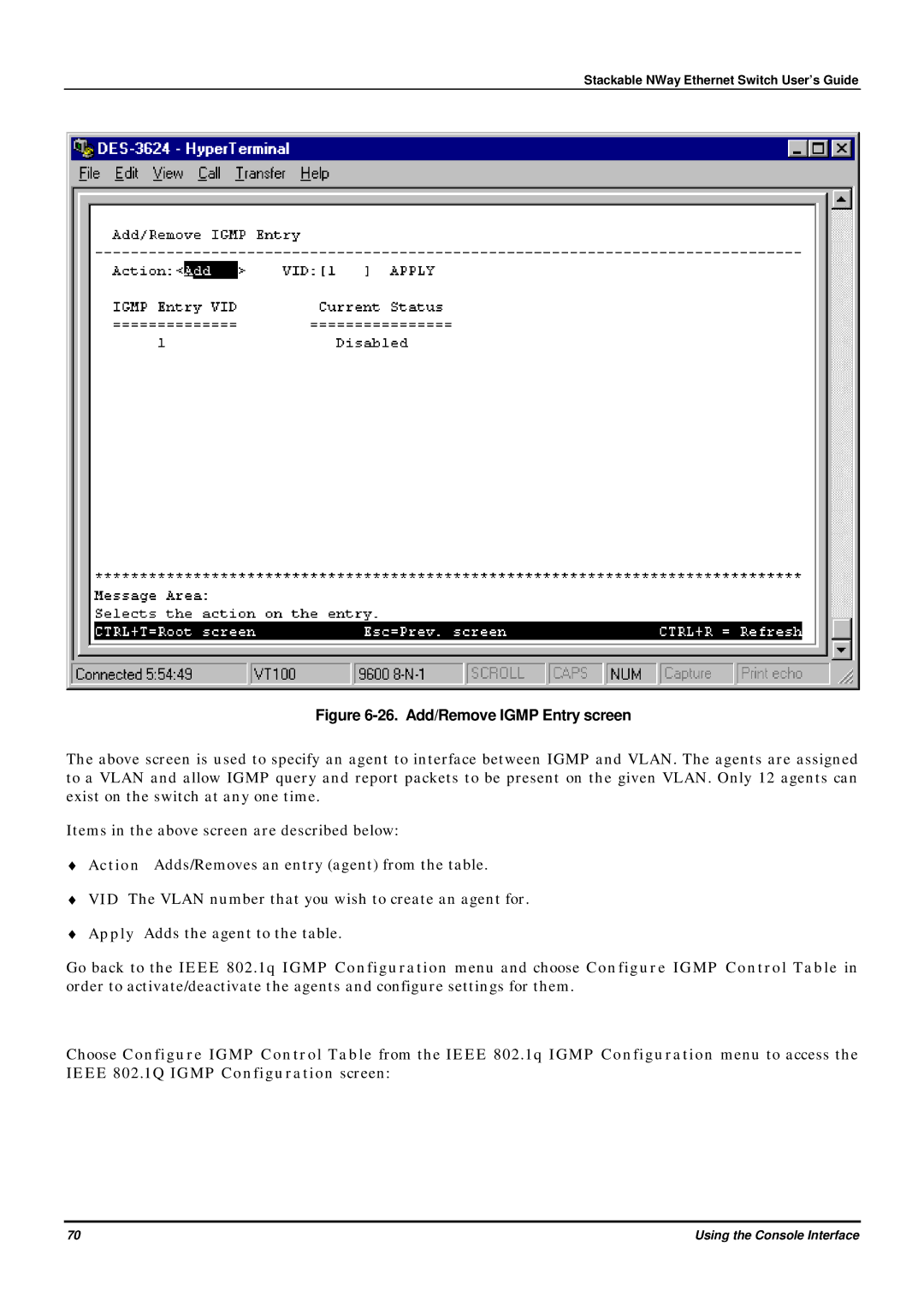 D-Link DES-3624 manual Add/Remove Igmp Entry screen 