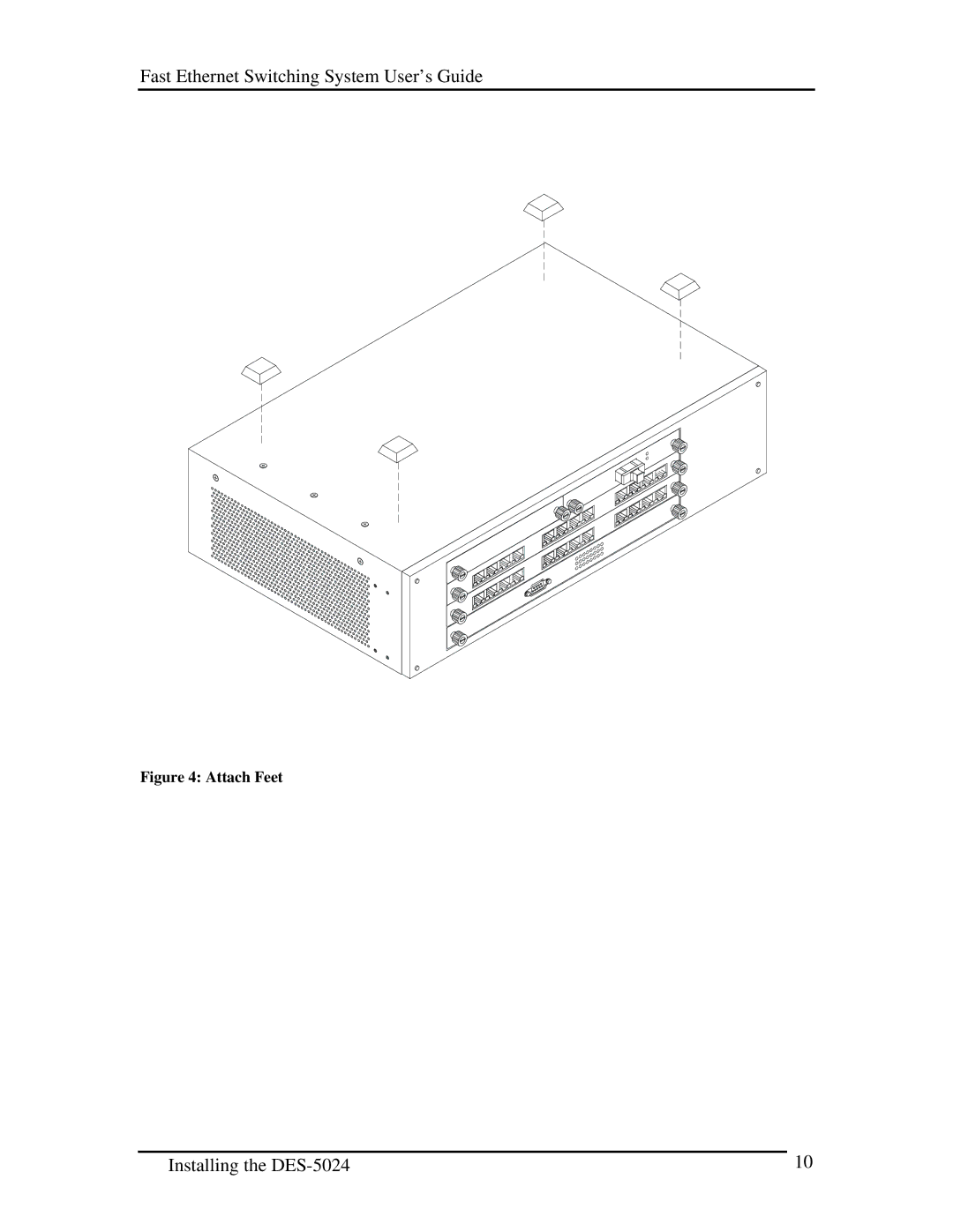 D-Link DES-5024 manual Attach Feet 