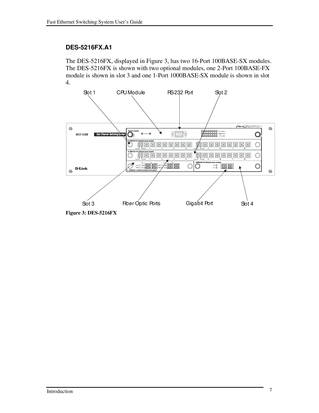 D-Link DES-5200 manual DES-5216FX.A1 