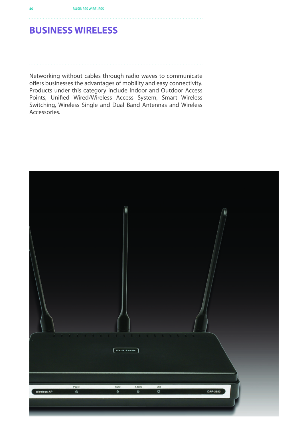 D-Link DES-7200 manual Business Wireless 