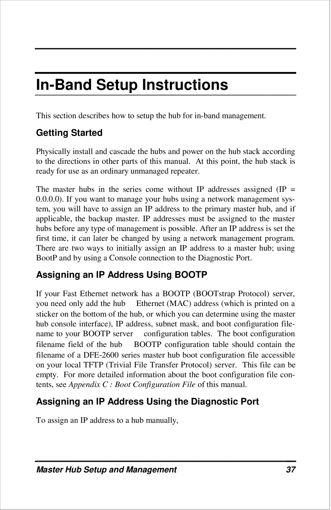 D-Link DFE-2600 manual In-Band Setup Instructions, Getting Started 