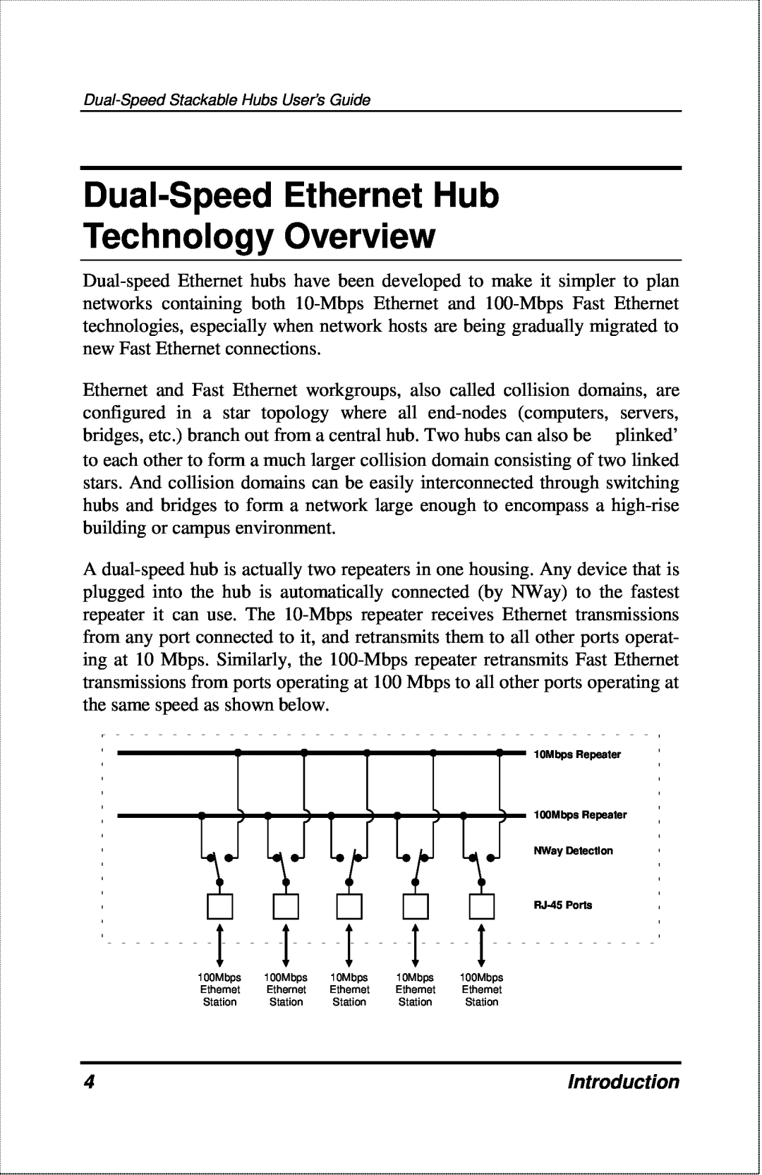 D-Link DFE-2600 manual Dual-Speed Ethernet Hub Technology Overview, Introduction 