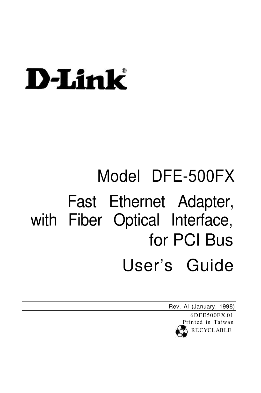 D-Link DFE-500FX manual Recyclable 