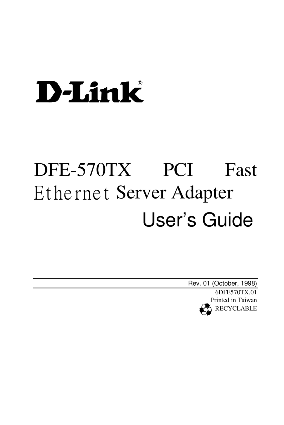 D-Link DFE-570TX manual User’s Guide 