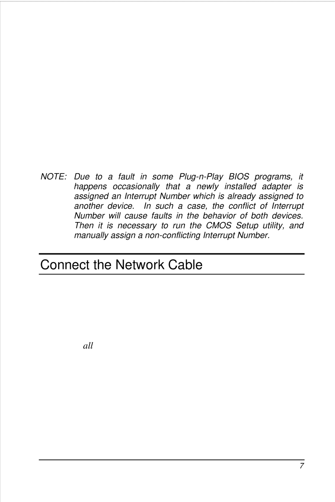 D-Link DFE-570TX manual Connect the Network Cable 