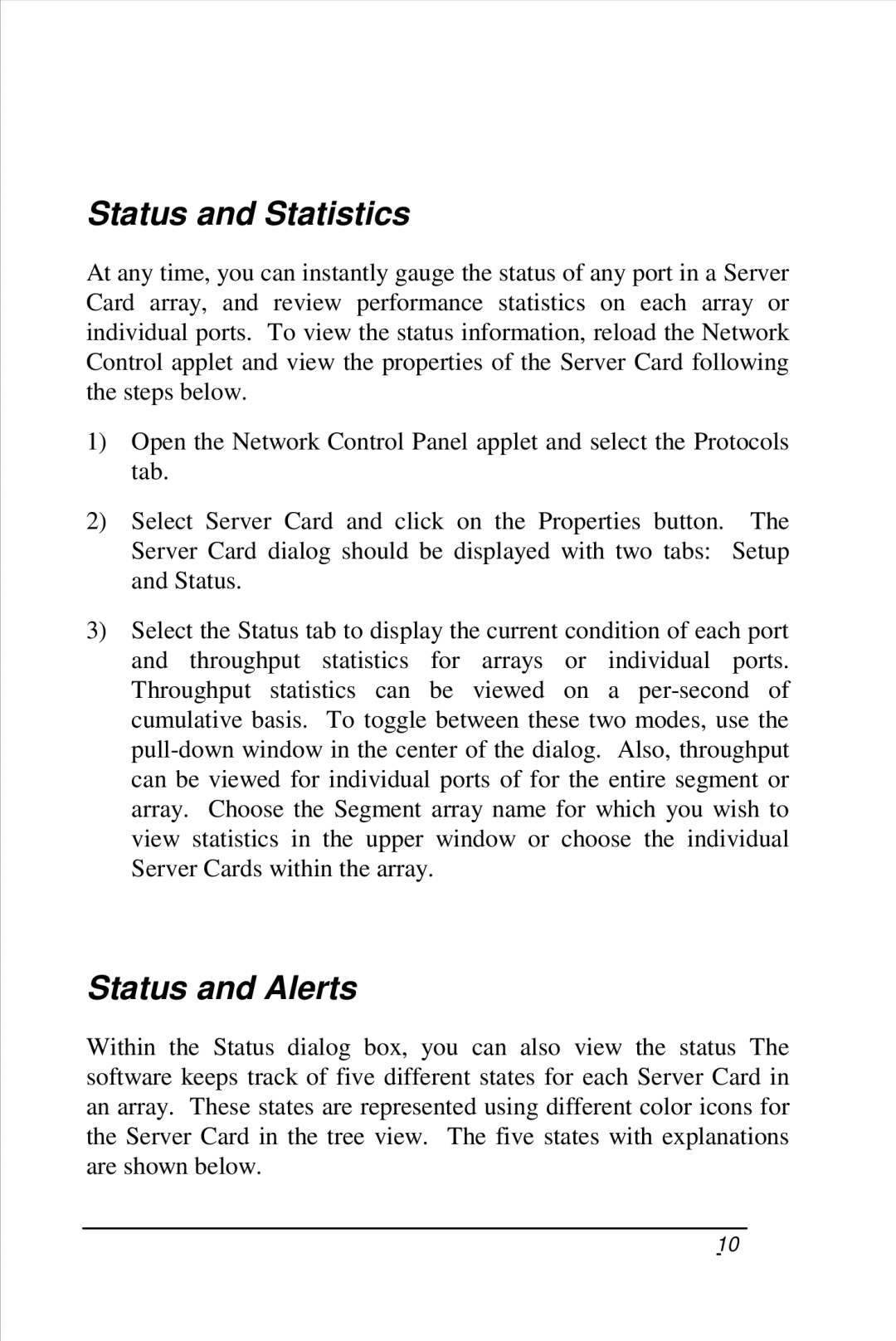 D-Link DFE-570TX manual Status and Statistics, Status and Alerts 