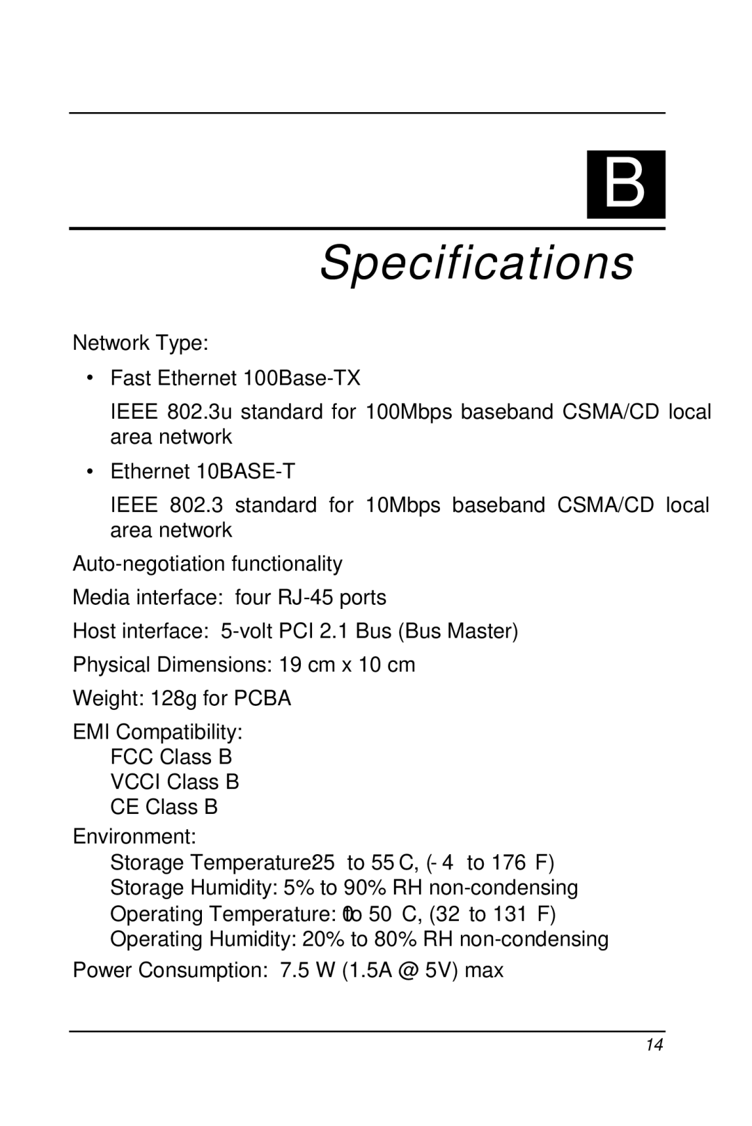 D-Link DFE-570TX manual Specifications 