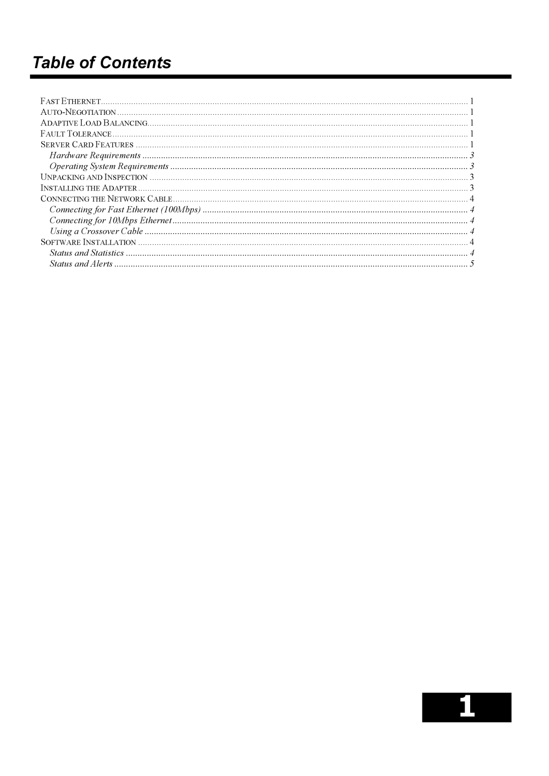 D-Link DFE-580TX manual Table of Contents 