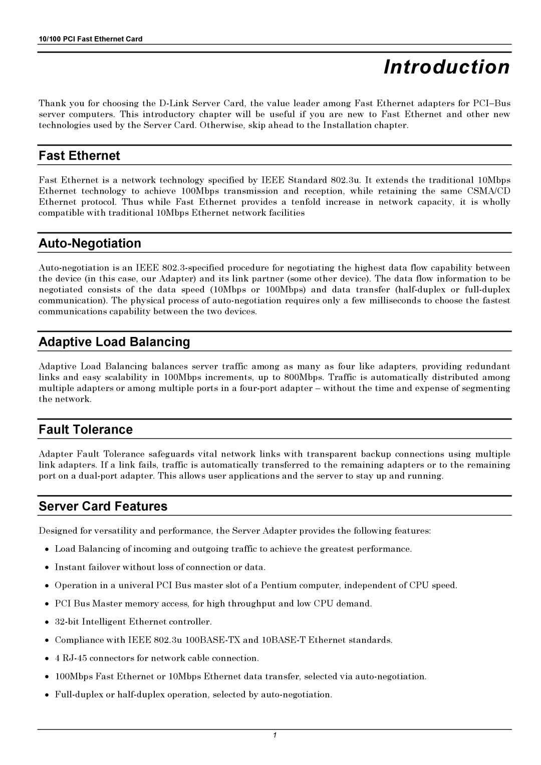 D-Link DFE-580TX manual Introduction 