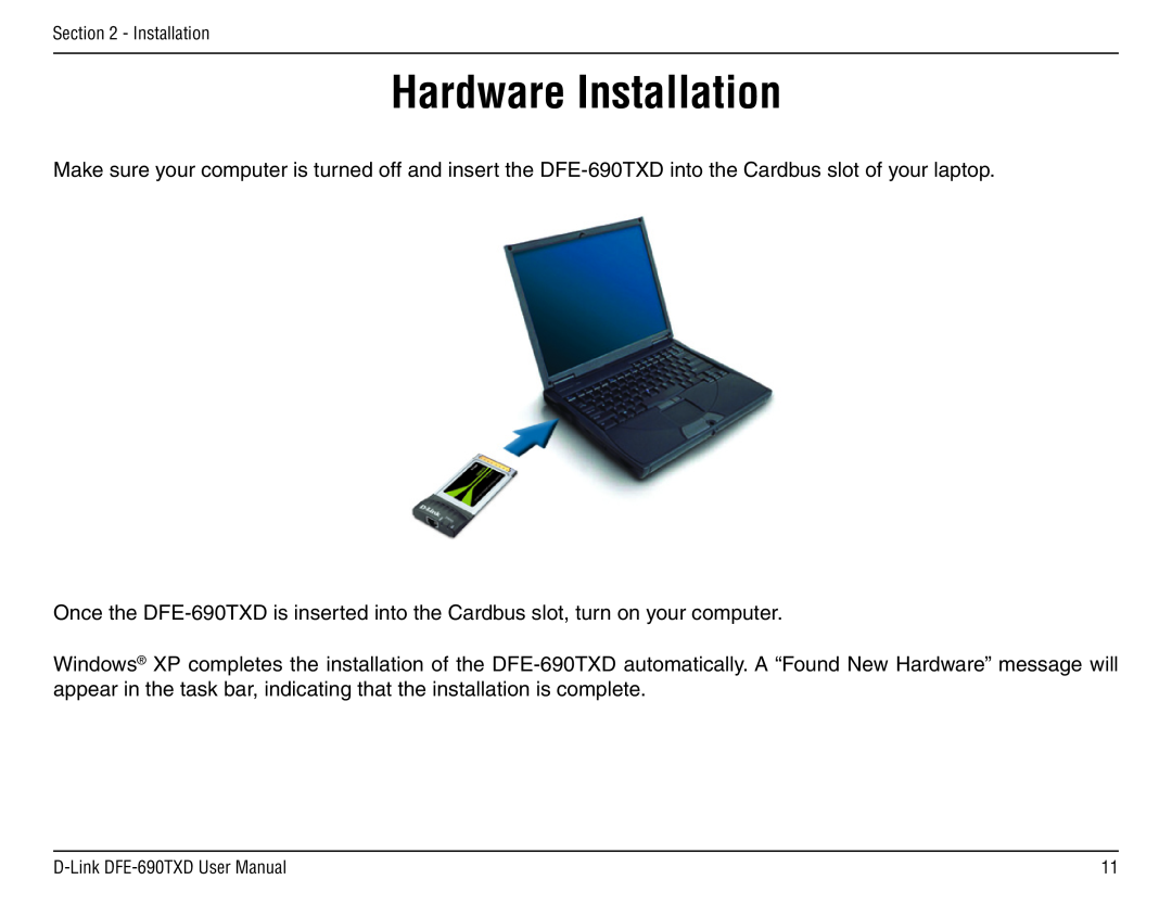 D-Link DFE-690TXD manual Hardware Installation 