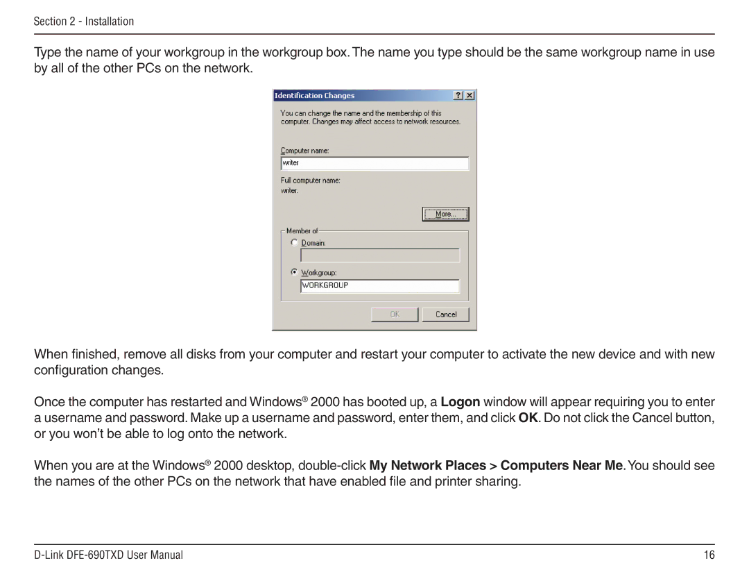 D-Link DFE-690TXD manual Installation 