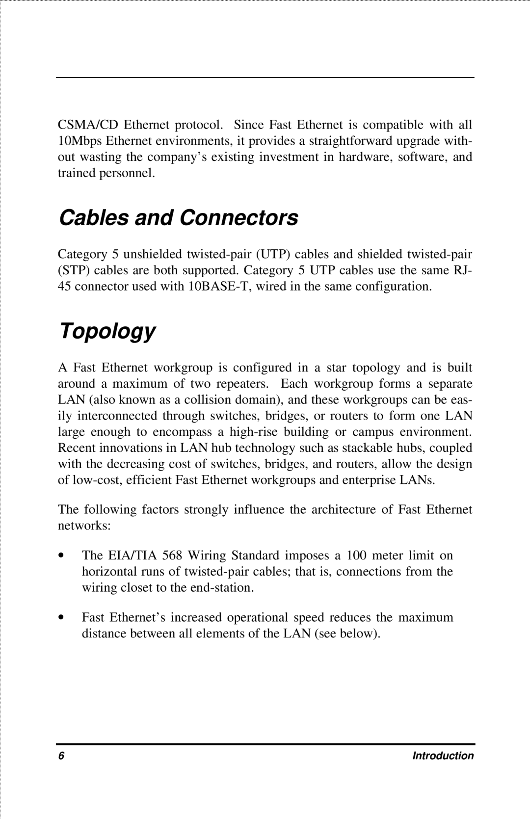 D-Link DFE-916X manual Cables and Connectors, Topology 