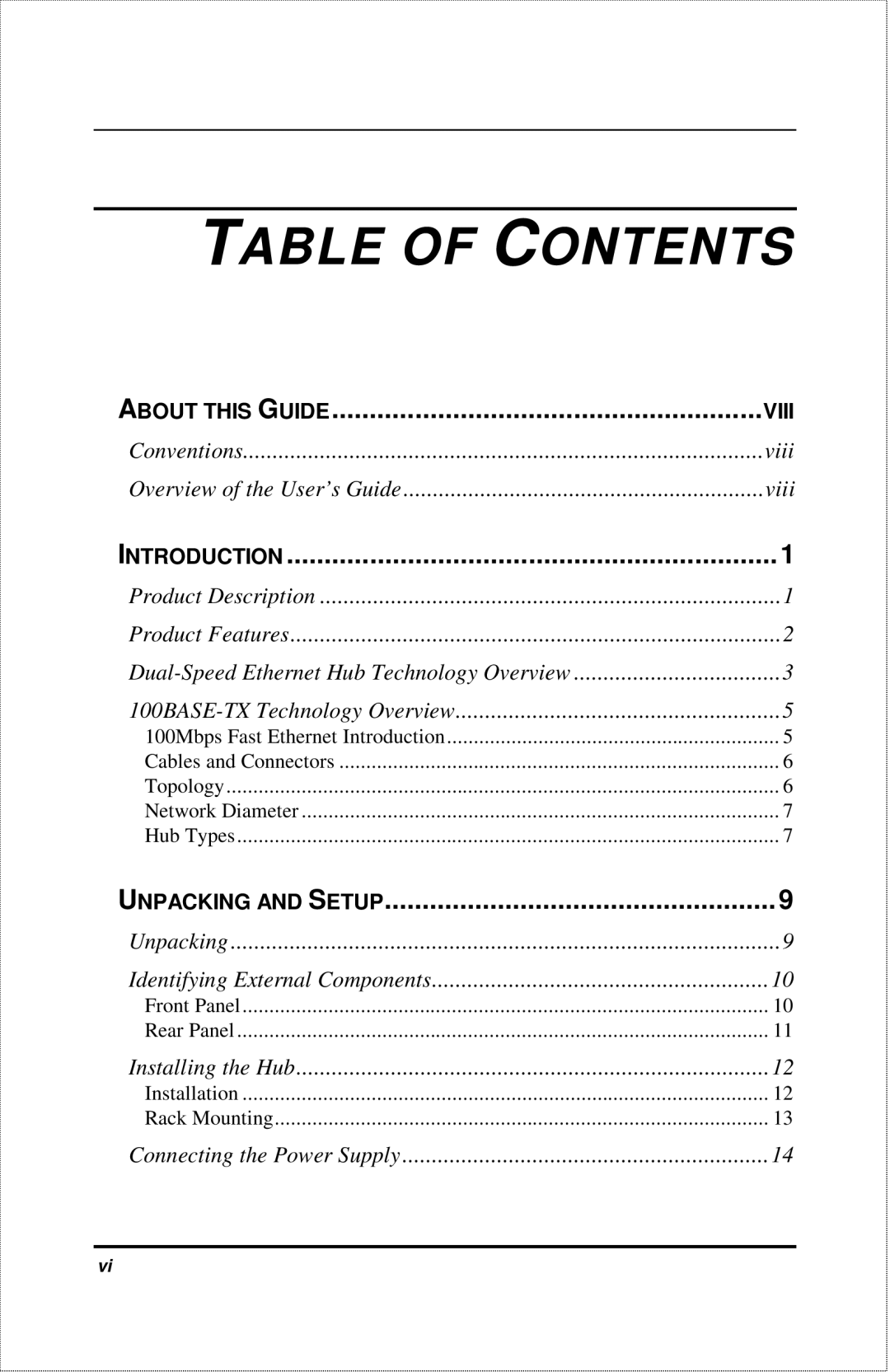 D-Link DFE-916X manual Table of Contents 