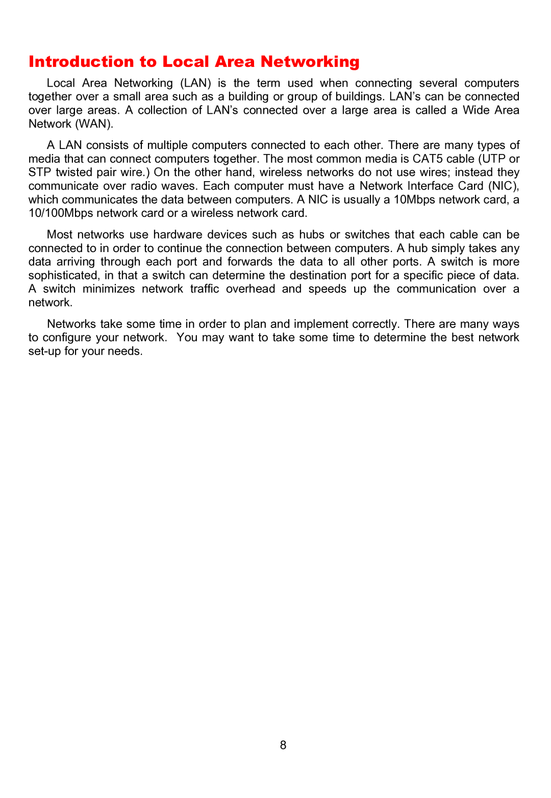 D-Link DFL-200 manual Introduction to Local Area Networking 