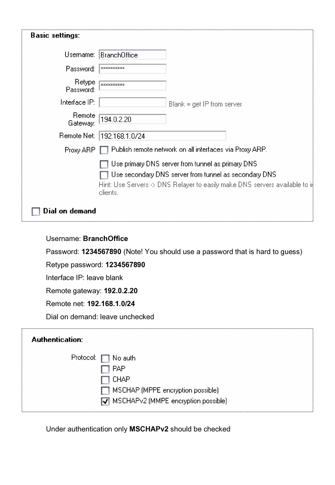 D-Link DFL-200 manual Username BranchOffice 