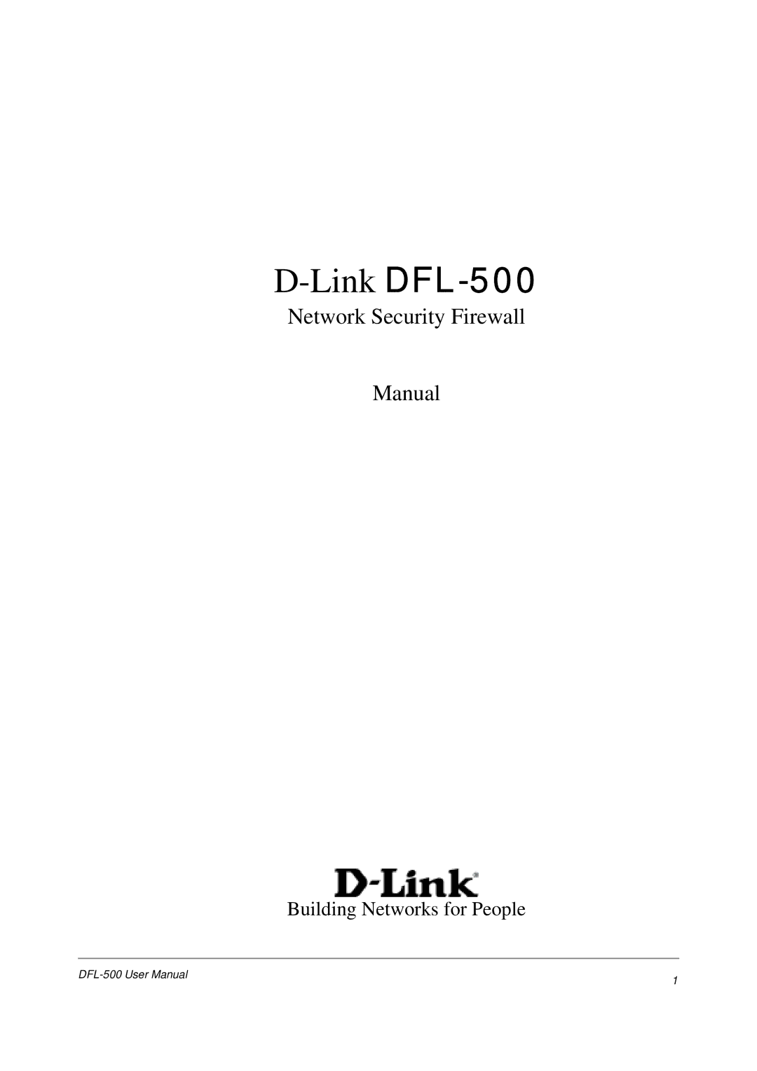 D-Link user manual Link DFL-500 