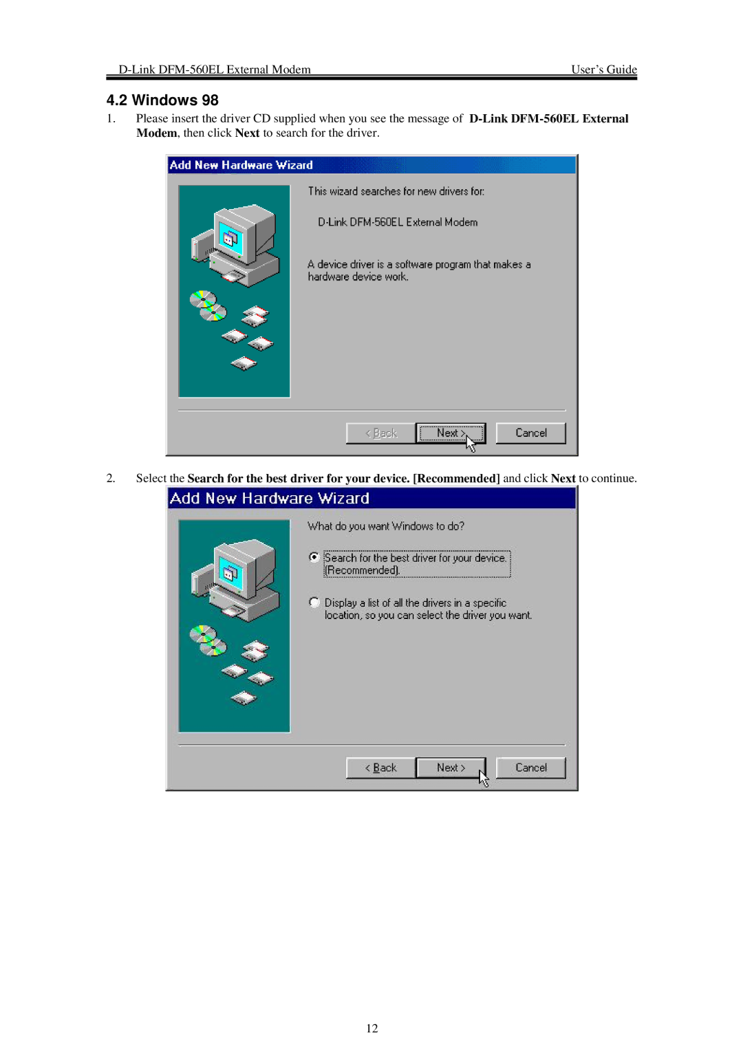 D-Link DFM-560EL manual Windows 