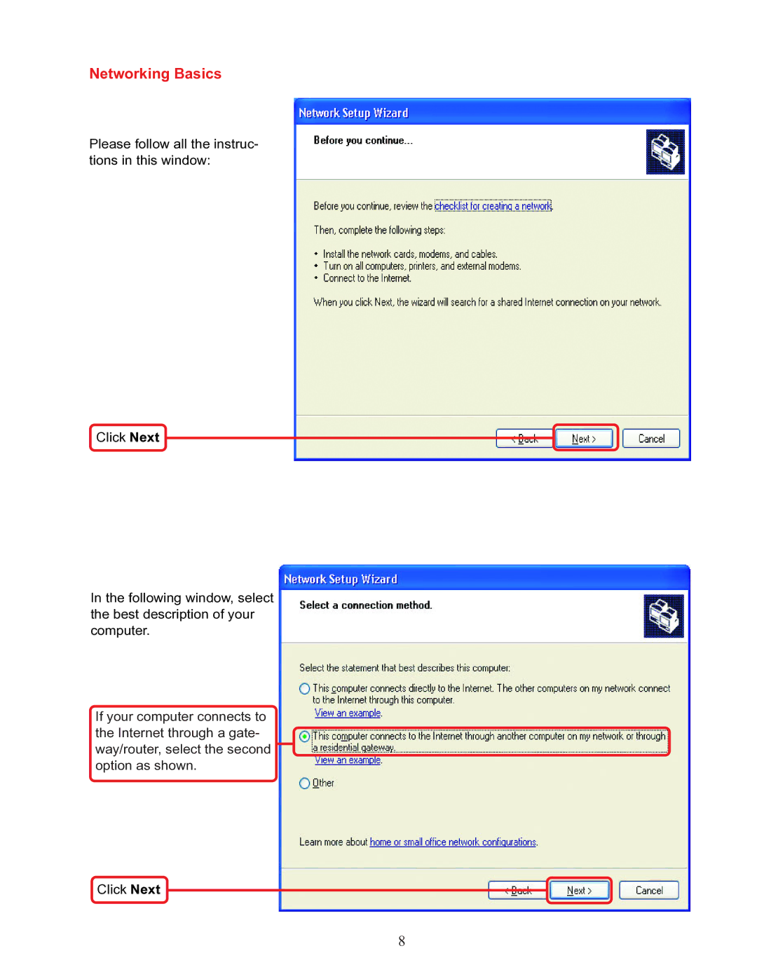 D-Link DGE-528T manual Networking Basics 