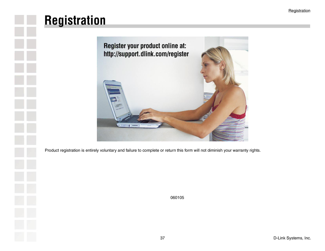 D-Link DGL-3420 manual Registration 