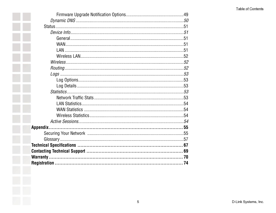 D-Link DGL-4300 manual Appendix 