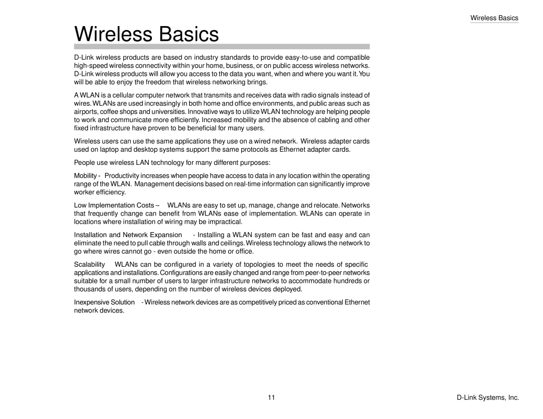 D-Link DGL-4300 manual Wireless Basics 