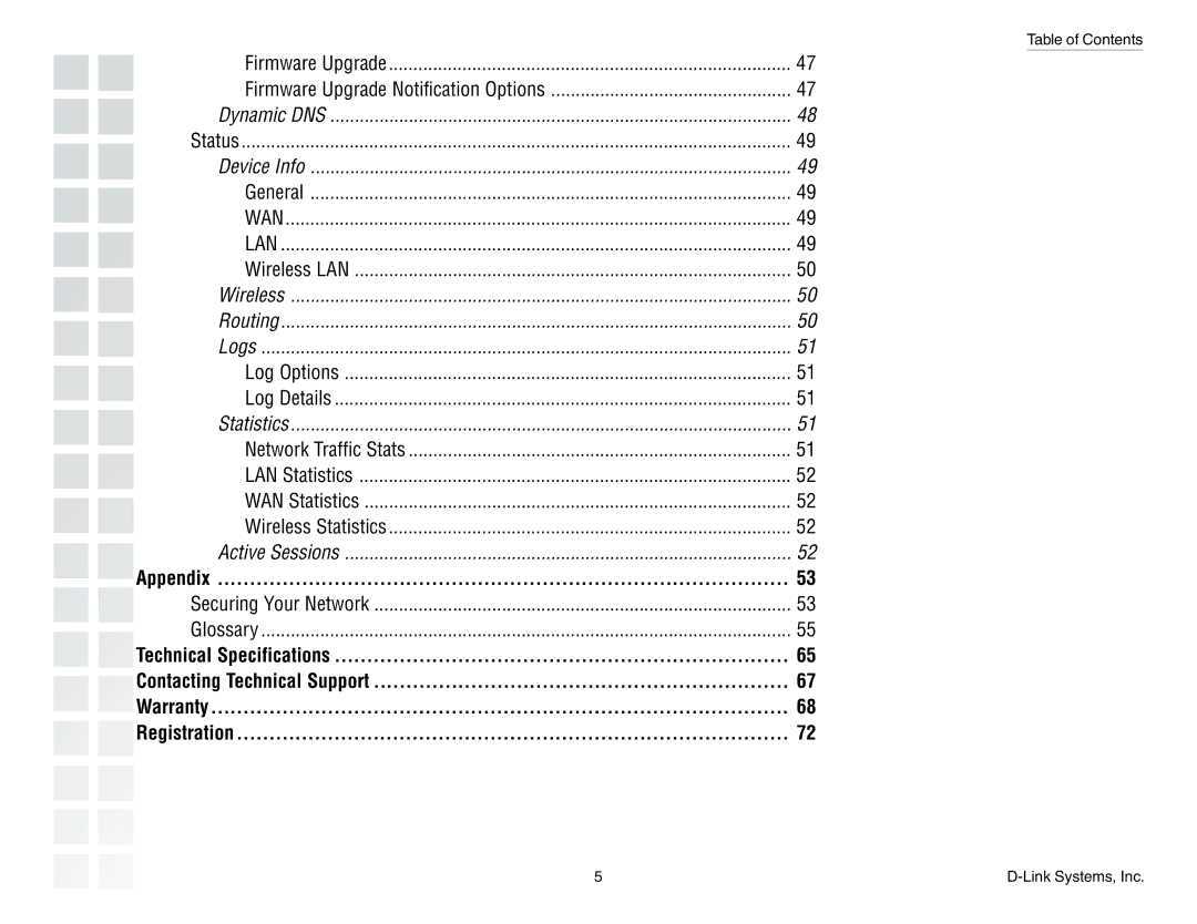 D-Link DGL-4300 manual Appendix 