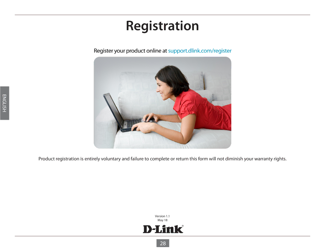 D-Link DGS-1005G manual Registration 