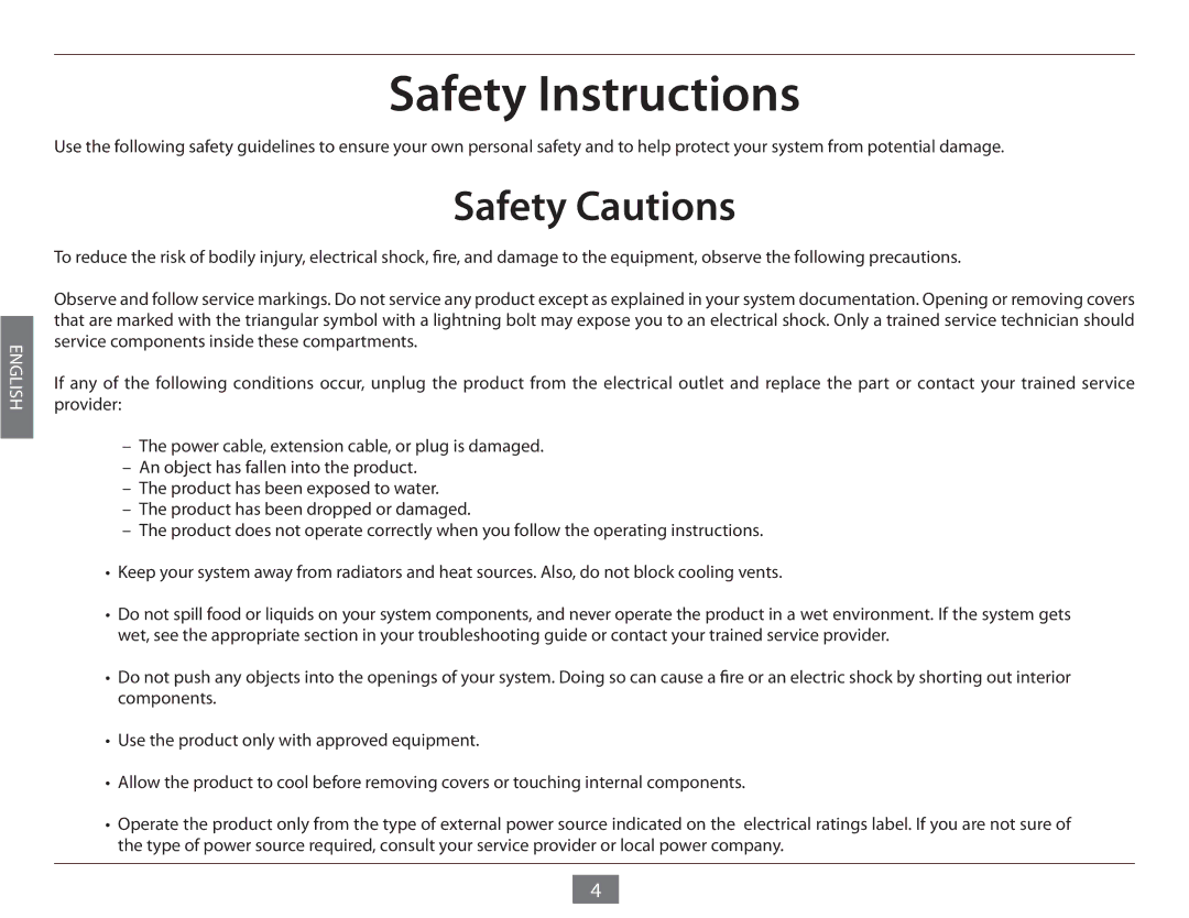 D-Link DGS-1005G manual Safety Instructions, Safety Cautions 