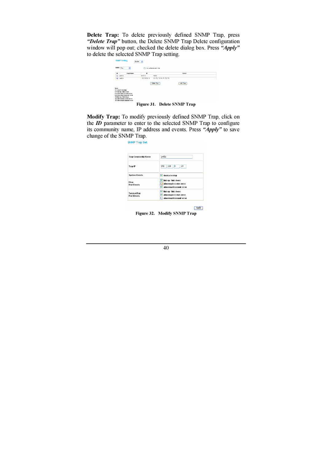 D-Link DGS-1216T manual Delete Snmp Trap 