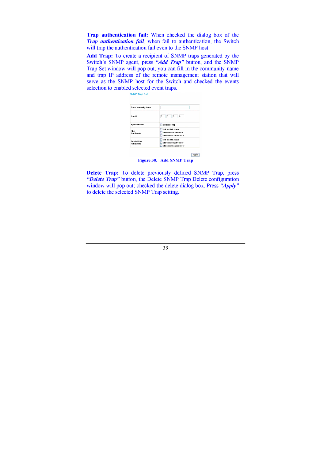 D-Link DGS-1224T manual Add Snmp Trap 