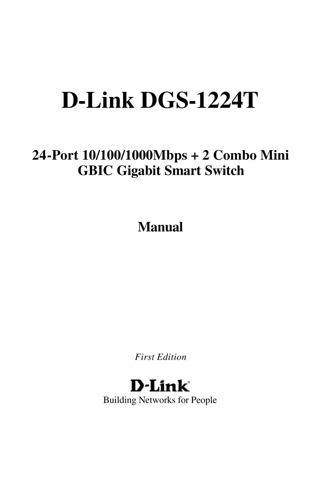 D-Link manual Link DGS-1224T 