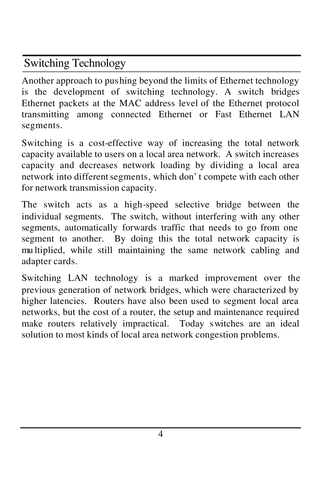 D-Link DGS-1224T manual Switching Technology 