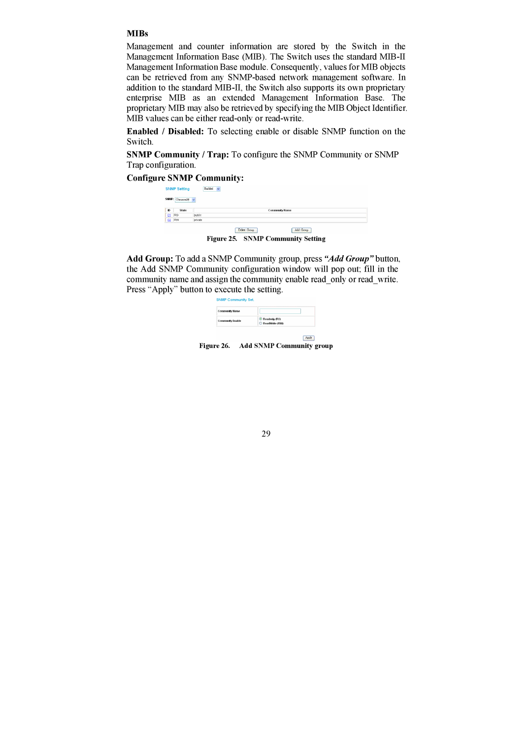 D-Link DGS-1248T manual MIBs, Configure Snmp Community 