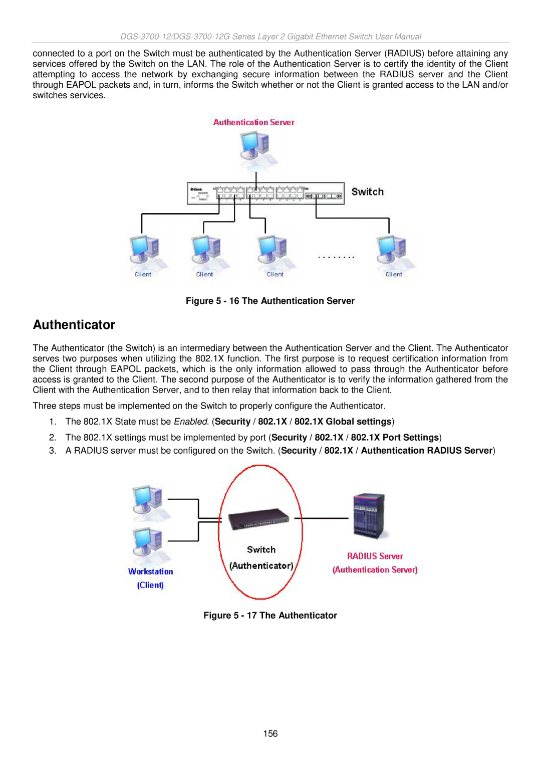 D-Link DGS-3700 user manual Authenticator, The Authentication Server 