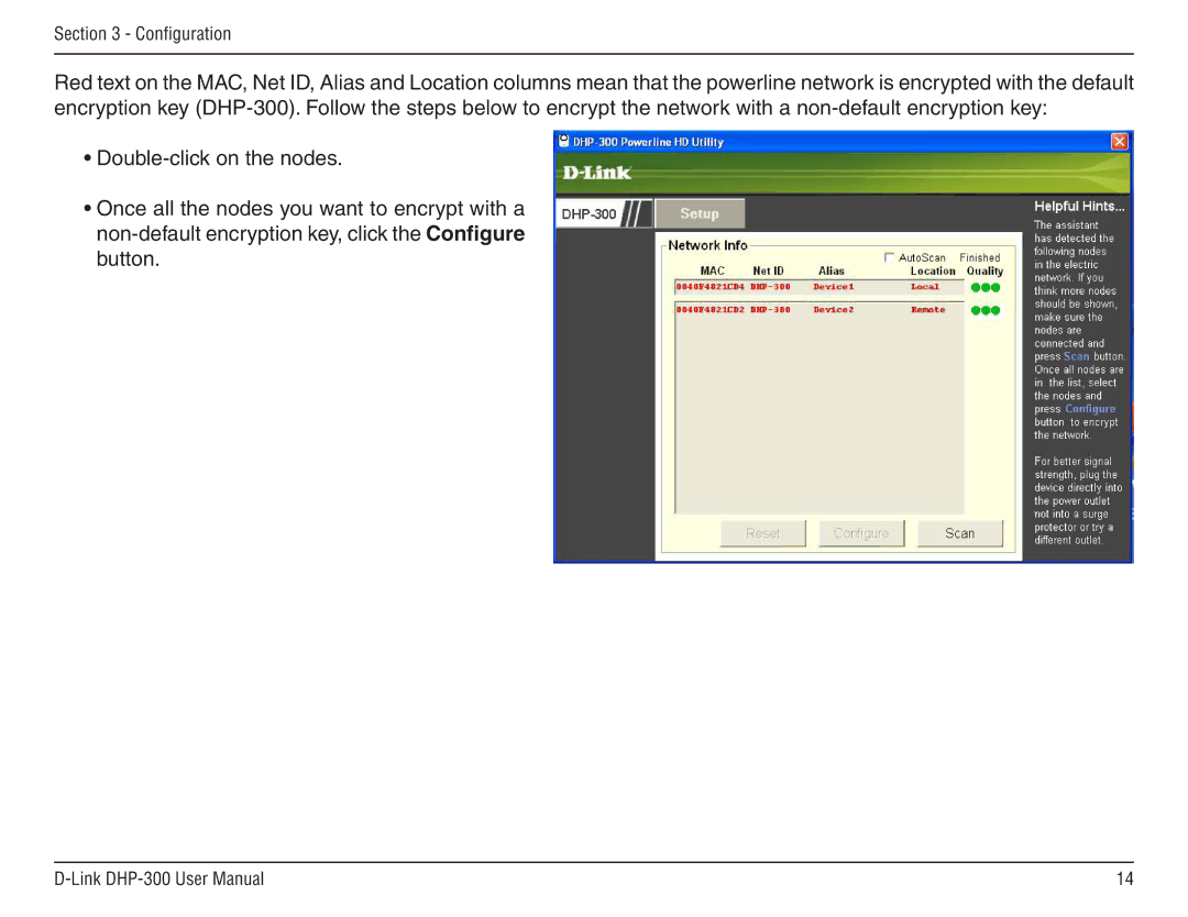 D-Link DHP-300 manual Configuration 