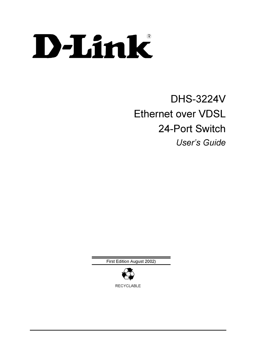 D-Link manual DHS-3224V Ethernet over Vdsl 24-Port Switch 