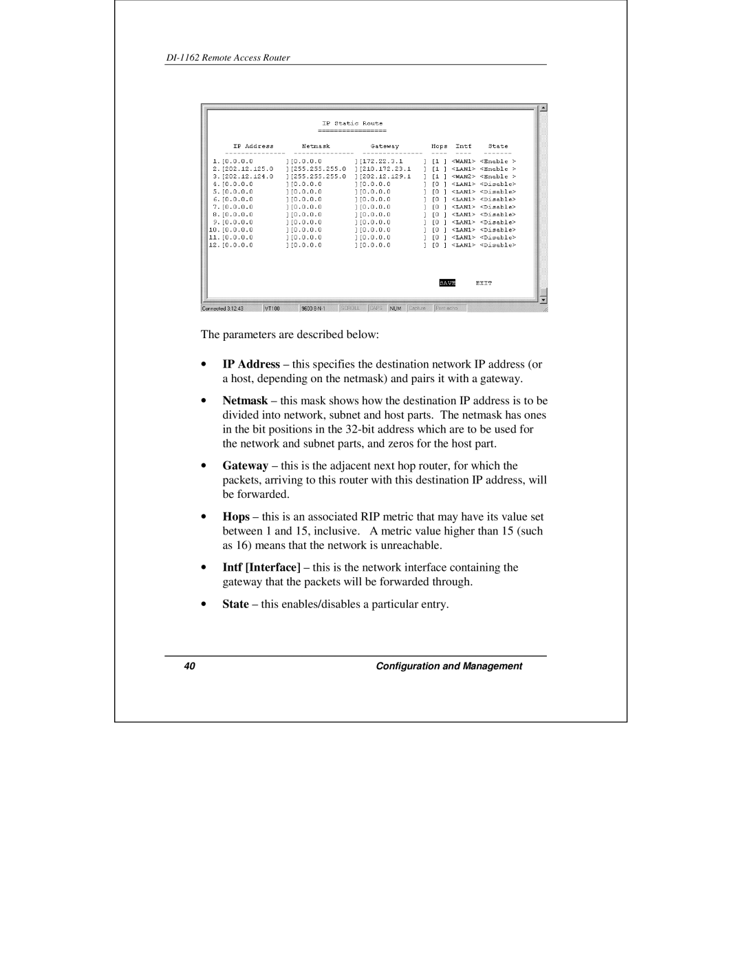 D-Link manual DI-1162 Remote Access Router 