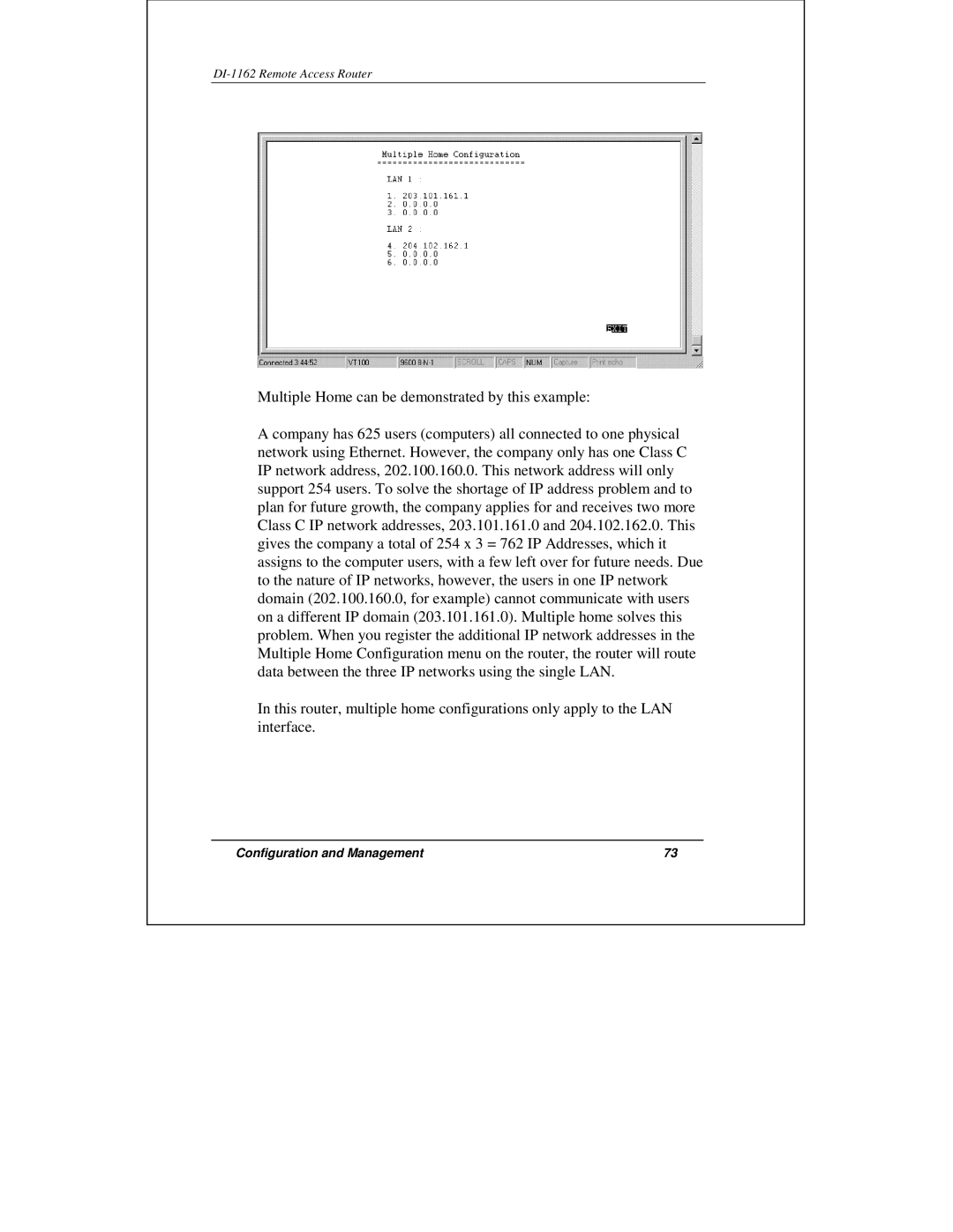 D-Link DI-1162 manual Configuration and Management 