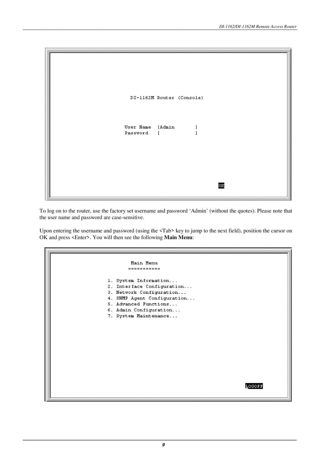 D-Link manual DI-1162/DI-1162M Remote Access Router 