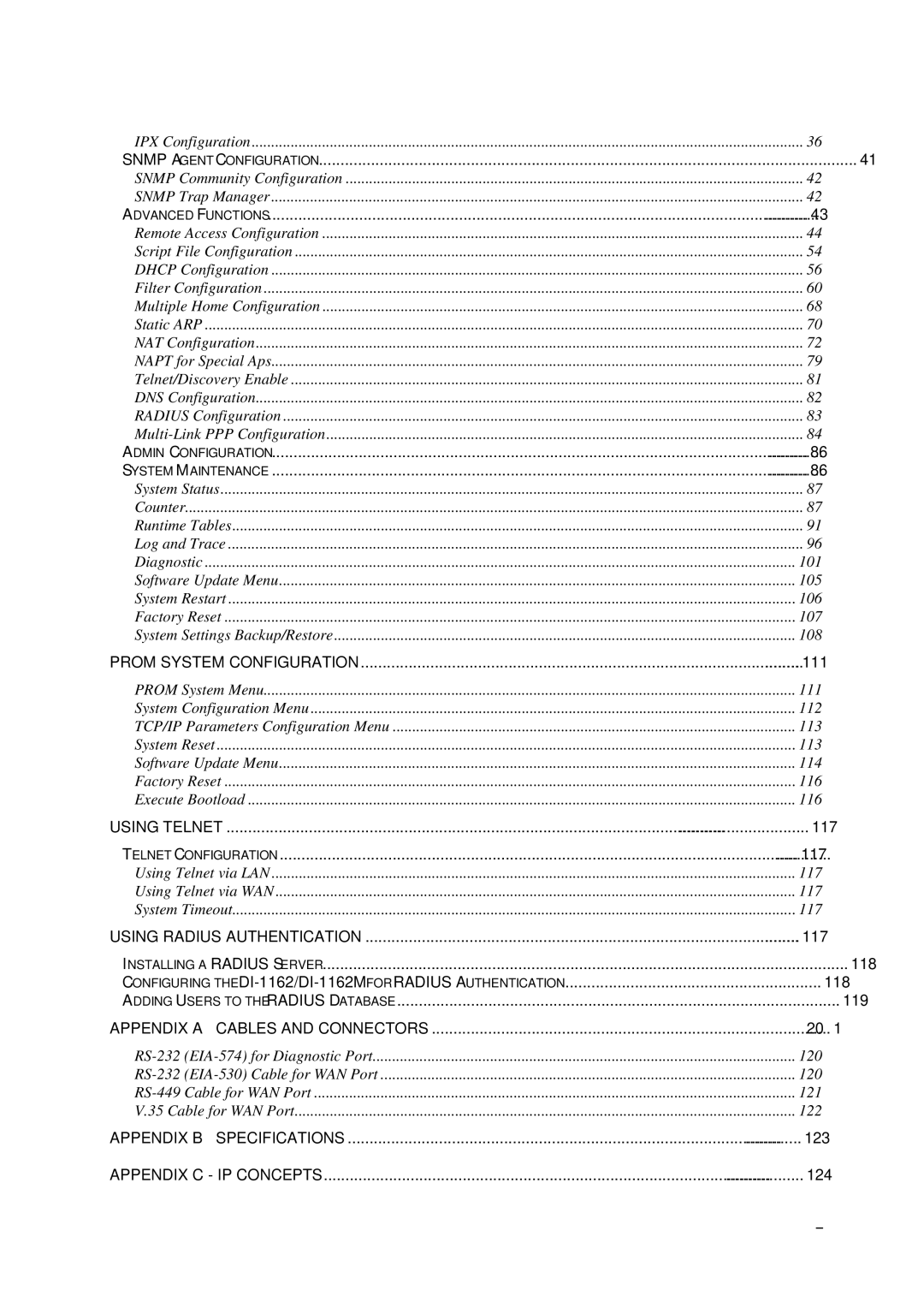 D-Link DI-1162M manual Using Telnet 