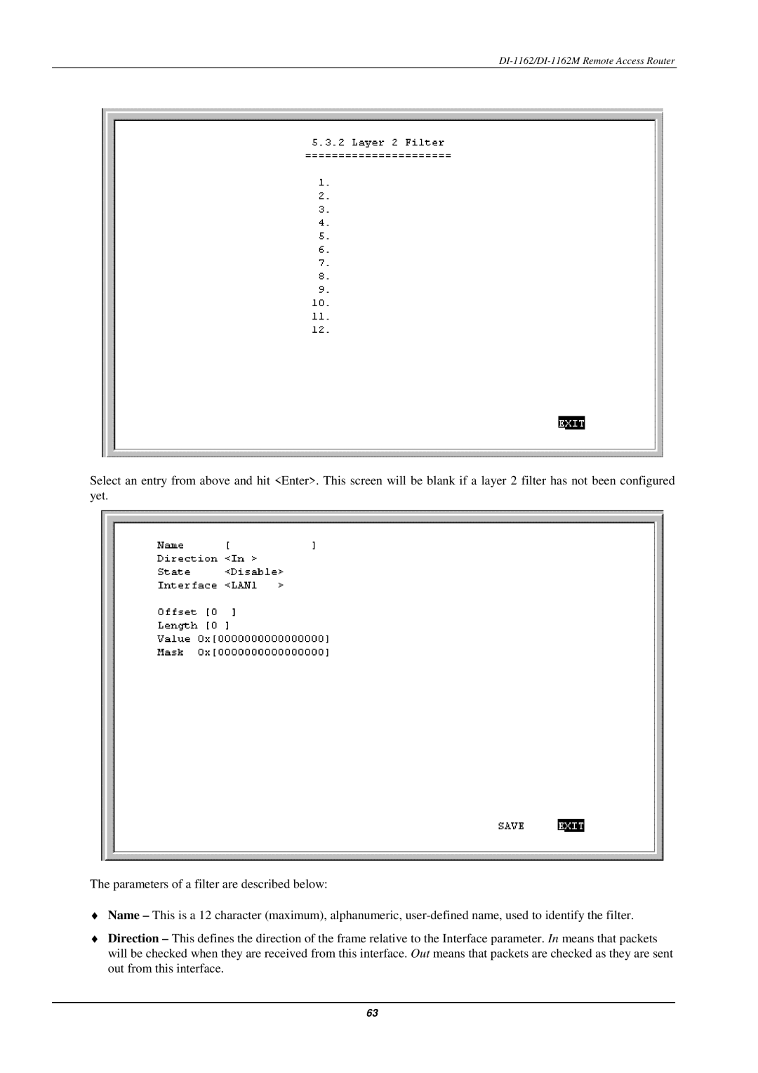 D-Link manual DI-1162/DI-1162M Remote Access Router 